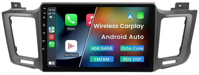 Main image of Car Radio Stereo for Toyota RAV4 2013-2018, 10.1 Inch Octa Core GPS Navi Wireless Car-Play Android Auto Head Unit IPS Touch Screen Blue-Tooth FM AM RDS DSP, 4GB RAM 64GB ROM
