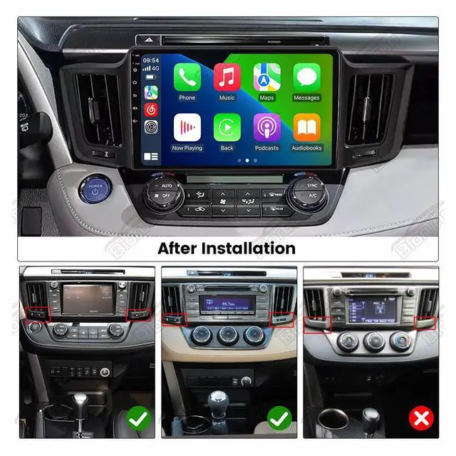 Alt view image 2 of 4 - Car Radio Stereo for Toyota RAV4 2013-2018, 10.1 Inch Octa Core GPS Navi Wireless Car-Play Android Auto Head Unit IPS Touch Screen Blue-Tooth FM AM RDS DSP, 4GB RAM 64GB ROM