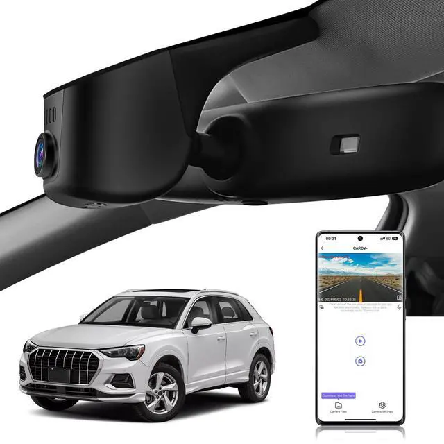 Main image of 4K Dash Cam fit for Audi 2019 2020 2021 2022 2023 2024 A4 A6 Allroad A3 A5 Q5 S4 S6 Q7 A8 S8 TT A7 S5 Q3 S3 S7 RS3 RS5 RS6 e-tron (Model A), OEM Look, UHD 2160P Video, WiFi & APP, 128GB Card