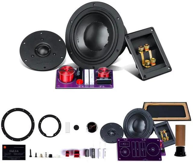 Alt view image 3 of 4 - DIY 2.2-Speaker kit Home Theater Rear/Side Speaker for 5.1/7.1/11.1 Setup, 2.2 Crossover, German High-Frequency Driver (Drivers Only; Enclosure Required)