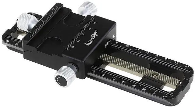 Main image of MFR-180 Macro Focusing Rail Rack Slider for Precision Focus Stacking Stack Nodal Slide Macro Close-up Close Up Photography Built-in Arca Swiss Type Quick Release Clamp and Arca Dovetail Groove