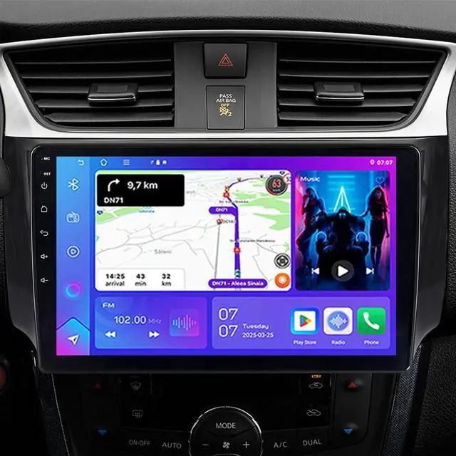 Main image of Android 15 Car Stereo Radio for Nissan Sentra 2016 2017 10.1'' HD IPS Touchscreen with Wireless CarPlay & Android Auto 4+64G Upgrade Radio Bluetooth GPS DSP SWC WiFi Navigation Backup Camera