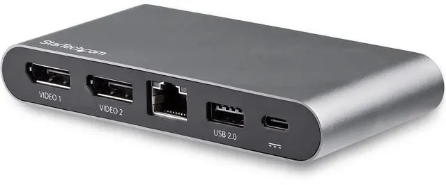 Main image of USB-C Multiport Adapter - Dual-Monitor - Windows - USB-C to Dual 4K DisplayPort Adapter - 2X USB-A Ports - 100W PD 3.0 - GbE