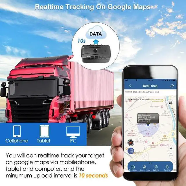 Alt view image 4 of 4 - Car GPS Tracker for Vehicles Long Battery Life 20000mAh Tracker Device Real-Time and Precise Location Tracking Device Magnetic Waterproof Multiple Alarm App iOS/Android TK918 4G