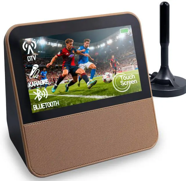 Main image of 7" Small TV with 1080P Touch Screen,Bluetooth Karaoke Machine with USB/HDMI Input,Mini Portable TV with Remote Control