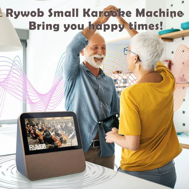 Alt view image 3 of 4 - 7" Small TV with 1080P Touch Screen,Bluetooth Karaoke Machine with USB/HDMI Input,Mini Portable TV with Remote Control