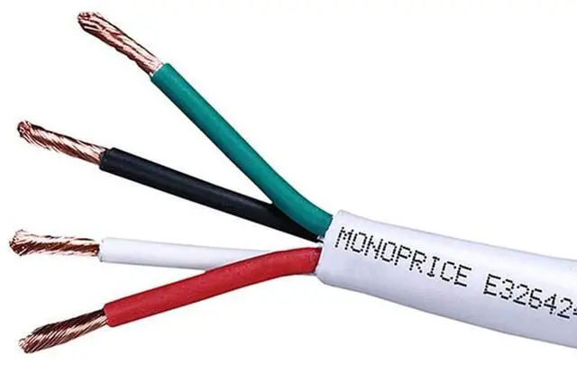 Main image of Access Series 16 Gauge AWG CL2 Rated 4 Conductor Speaker Wire/ Cable - 250ft Fire Safety In Wall Rated, Jacketed In White PVC material 99.9% Oxygen-Free Pure Bare Copper