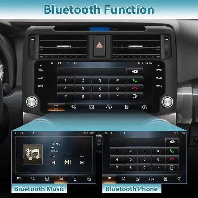 Alt view image 6 of 6 - Car Radio Stereo Android 13 for Toyota 4runner 2010-2022 4GB RAM 64GB ROM with Wireless CarPlay Android Auto