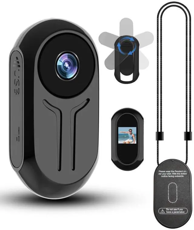 Main image of 2K POV Camera, Mini Body Cameras with Audio and Video Recording, Action Camera with App Cotrol, Thumb-Sized Portable Wearable Cam, Helmet Cam for Cycling, Motorcycle, Chest Camera with 64GB