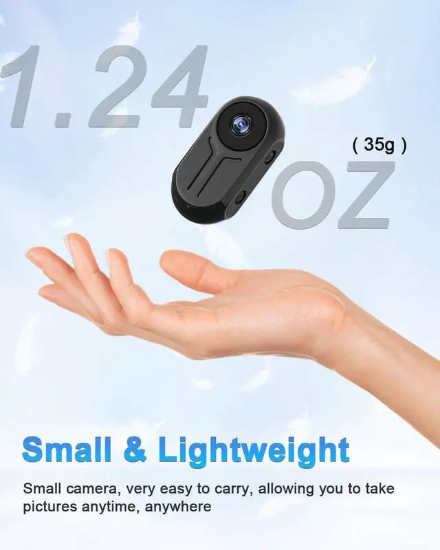 Alt view image 3 of 4 - 2K POV Camera, Mini Body Cameras with Audio and Video Recording, Action Camera with App Cotrol, Thumb-Sized Portable Wearable Cam, Helmet Cam for Cycling, Motorcycle, Chest Camera with 64GB