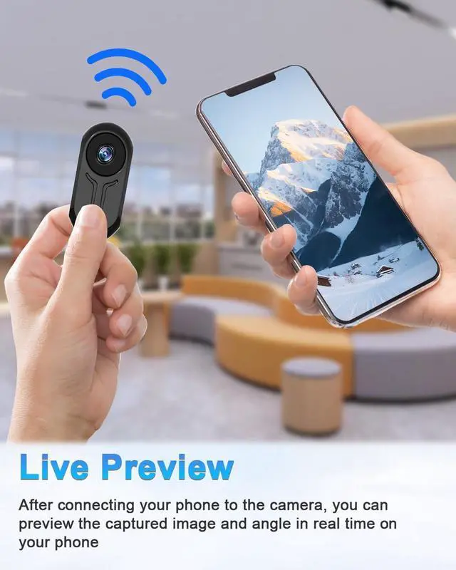 Alt view image 4 of 4 - 2K POV Camera, Mini Body Cameras with Audio and Video Recording, Action Camera with App Cotrol, Thumb-Sized Portable Wearable Cam, Helmet Cam for Cycling, Motorcycle, Chest Camera with 64GB