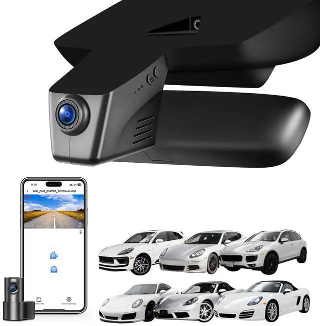 Main image of 4K Dash Cam for Porsche Cayenne(E2 92A) 2011-2018,Macan 2015-2026, 911(991) 2011-2019, Panamera(970) 2010-2016, Boxster/Cayman(981) 2013-2016, 718 Boxster/Cayman/Spyder(982) 2017-2025 Model B
