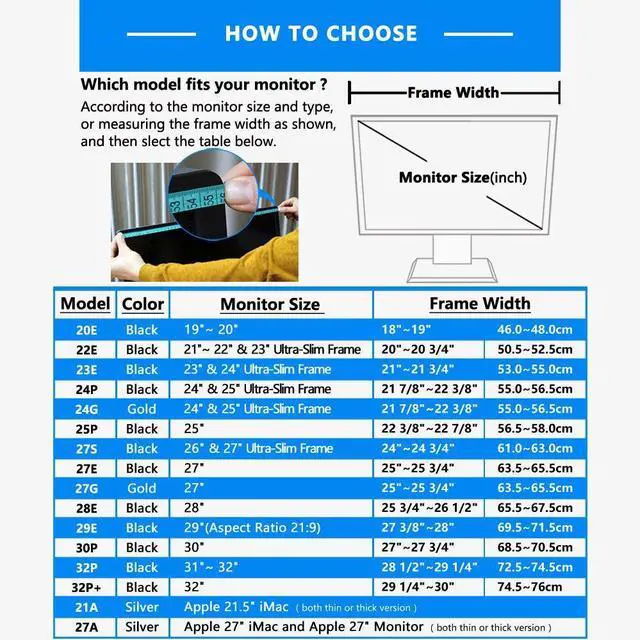 Alt view image 3 of 4 - 22E 21~22 inch LCD LED Video Monitor Hood Sunshade Sunhood for Dell HP Viewsonic Philips Samsung LG EIZO NEC ASUS ACER BENQ AOC Lenovo, Fits Monitor Frame Width 505-525mm