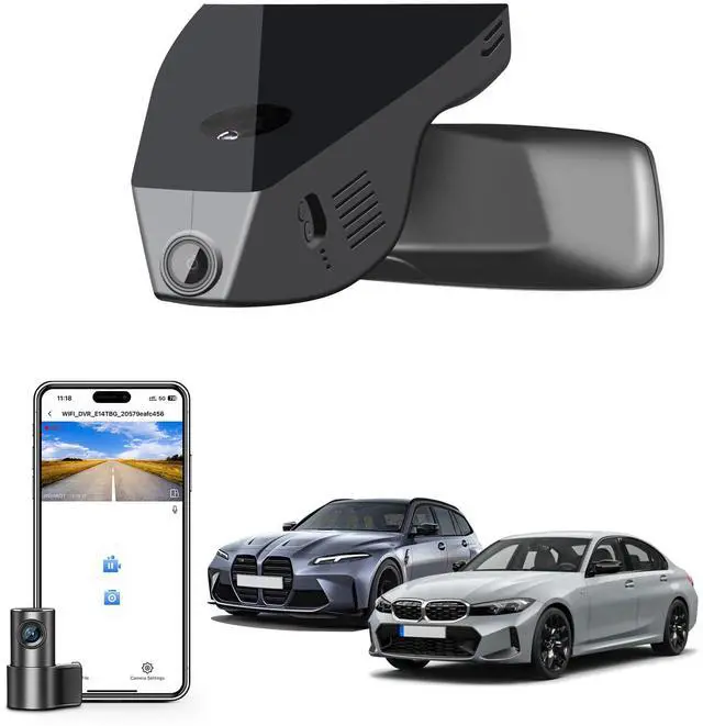 Main image of Front 4K & Rear 1080p Dash Cam for BMW 3-Series Gen7 G20 G21 G28 2020-2026 Select 2019 M3 G80 G81(Model C), OEM Style, 2160P UHD Video, WiFi & APP, GPS, 128GB Card