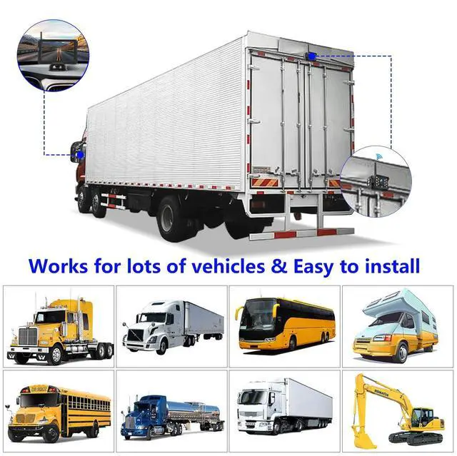 Alt view image 2 of 4 - Wireless Reversing Camera System with 5 inch Split Screen, IP69K Waterproof Backup Camera with Night Vision, Support add 2nd Wireless Rear View Camera for Trailer, RV, Trucks, Farm Vehicle