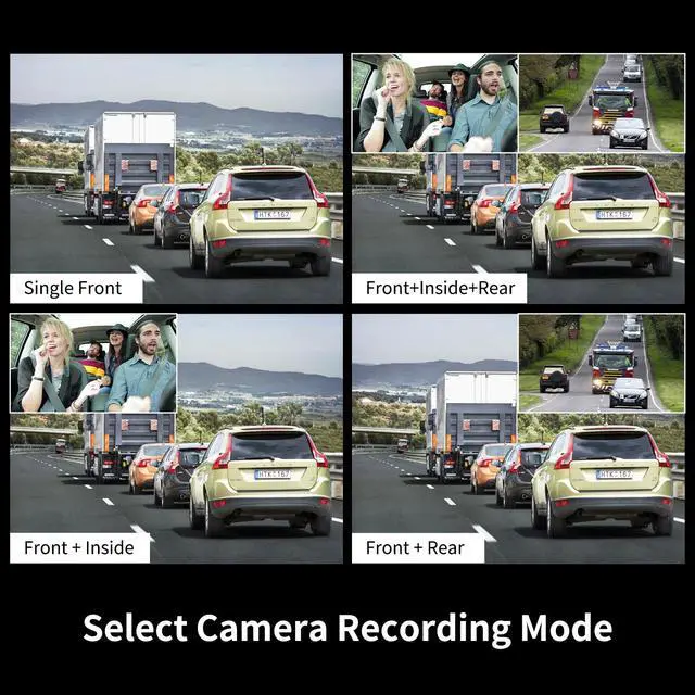 Alt view image 2 of 4 - 2025 Dash Cam, 3 Channel Dash Cam Front and Rear Inside, Interior Car Camera,2.5K/1440P Single Front Dash Camera,IR Night Vision, G-Sensor, Free 32G SD Card, Parking Monitor 1S Recording
