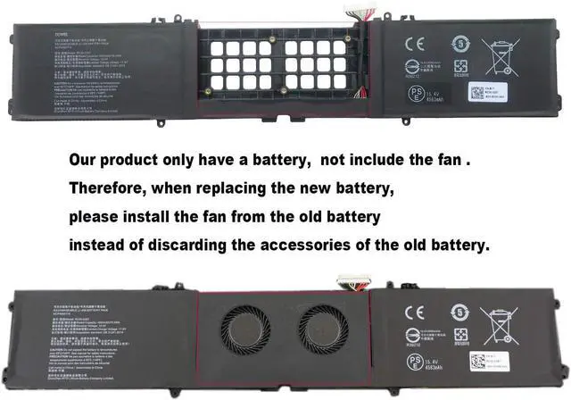 Alt view image 4 of 4 - RC30-0287 Laptop Battery Compatible with Razer Blade Pro 17 2019 2020 RZ09-0287 RZ09-02876 RZ09-02877 RZ09-02878 RZ09-02876E92-R3U1 RZ09-03295 RZ09-03297 Series 4ICP4/62/115 70.5Wh