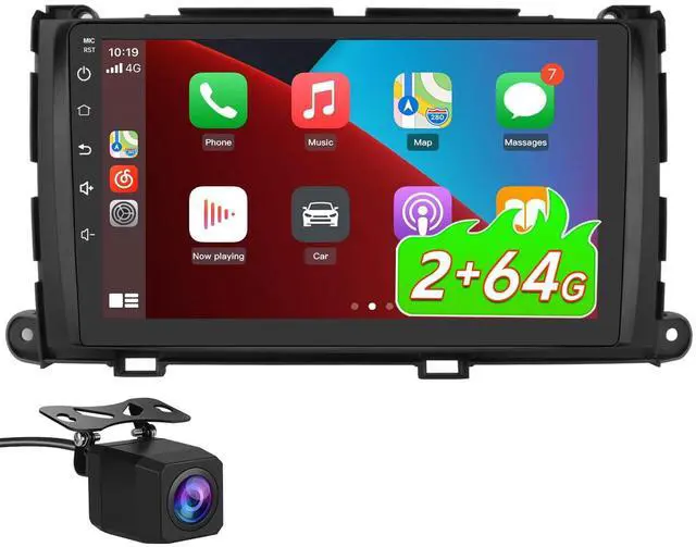 Main image of Car Radio for Toyota Sienna 2011 2012 2013 2014, Android 13 9 Inch Touch Screen 2GB RAM 64GB ROM Head Unit with CarPlay Android Auto Backup Camera