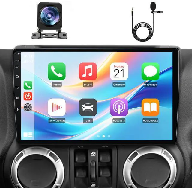 Main image of Qualcomm 8Core 64GB Car Radio Stereo Upgrade for Jeep Wrangler JK 2007-2018 Dodge Ram 1500 2500 2009 2010 2011 2012 Grand Cherokee with CarPlay Android Auto