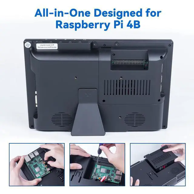 Alt view image 5 of 6 - 10.1'' IPS Display for Raspberry Pi - 10.1 Inch Portable Laptop Monitor, 1280*800 Resolution, Cooling Fan (Non-Touch)