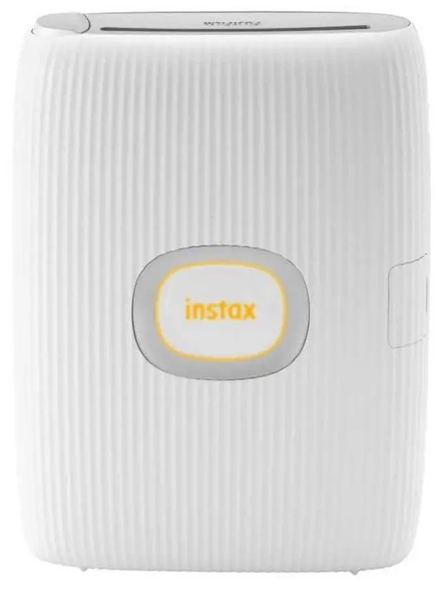 Alt view image 2 of 4 - Instax Mini Link 2 Smartphone Printer Plus Instax Mini Films 20 Pack. Plus Stickers. Bonus All-Purpose Microfiber Cloth (Clay White)