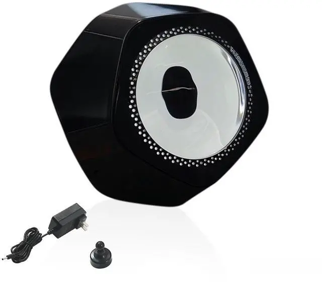 Main image of Dynamic Ferrofluid Bluetooth Speaker with Rhythm LED Light & Dancing Liquid Display - Interactive Audio Visualizer for Gaming, Desktop, Home Decor (Magnetic Liquid Art in Glass) (Black)
