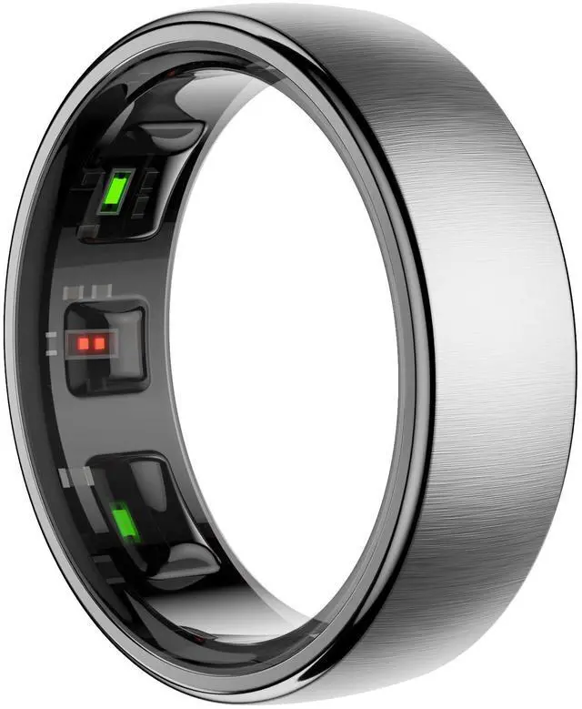 Main image of Smart Ring for Women Men,Fitness Tracker Ring with Sleep Monitor,Heart Rate,Blood Oxygen,Steps,Calories Tracker,IP68 Waterproof Smart Rings,5-7 Days Battery Life for iOS Android,No App Fee(Silver,12)