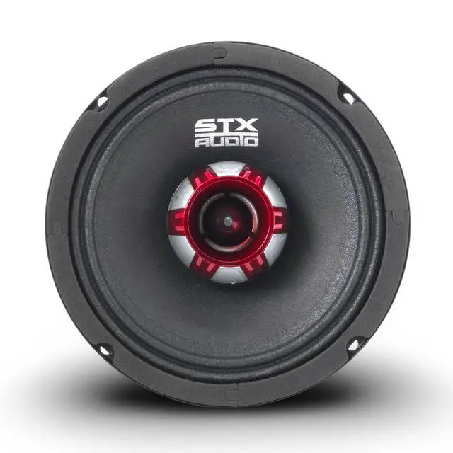 Alt view image 3 of 4 - X65.2R 6.5" Midrange Speaker, 850 Watts Max Power, 4 Ohm, 91 dB Sensitivity, Black Press Paper Cone for Car Audio with High Capacitor and Red Grills