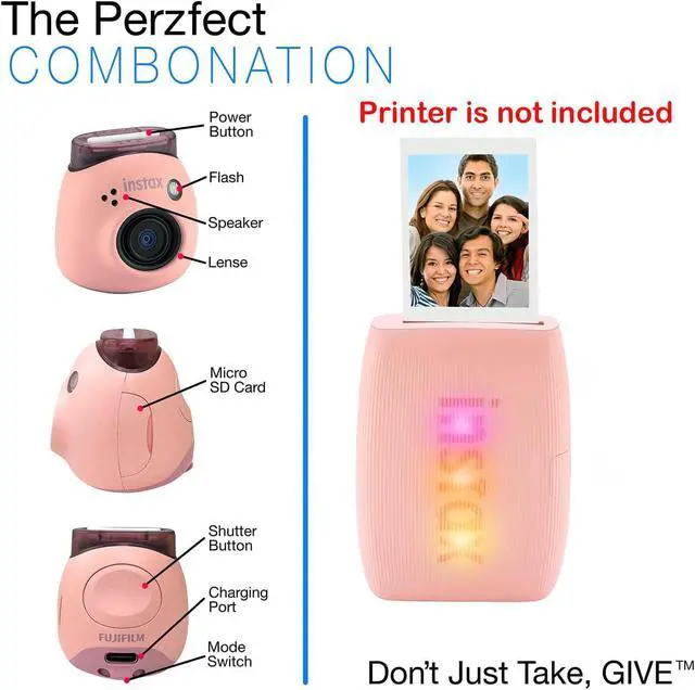 Alt view image 5 of 6 - Instax Pal Digital Camera with 20 Prints (Powder Pink)