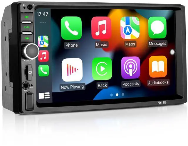 Main image of Double Din Car Stereo Wireless Apple CarPlay Wireless Android Auto, 7 Inch Touchscreen Double Din Radio with Mirror Link,Bluetooth, Backup Camera, SWC/FM/USB/AUX