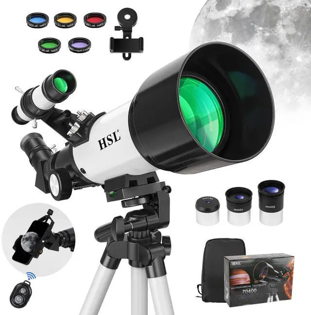 Main image of 70400 Telescope for Kids 8-12,Telescope for Adults high Powered,70mm Aperture 400mm Focal Length Refractor Astronomy telescopes Kids 5-7 6 Year Old White