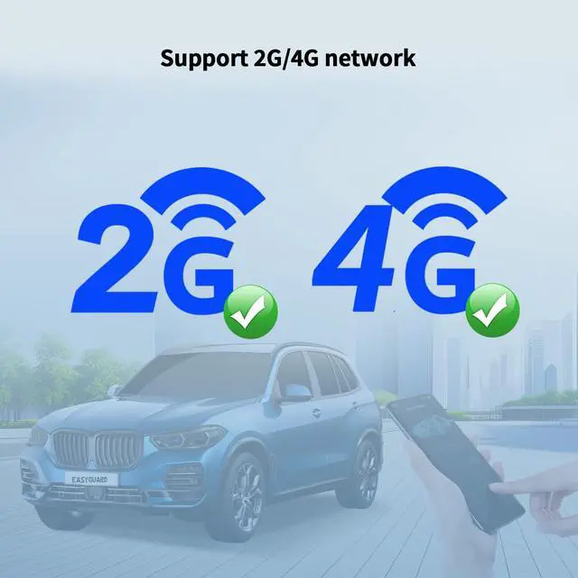 Alt view image 4 of 4 - EASYAGUARD 4g LTE T-Mobile GPS Tracker with 3 Years Subscription APP Lock Unlock Control & APP Remote Start fit for iOS & Android Smartphone for Products Usage (GPS002-AA)
