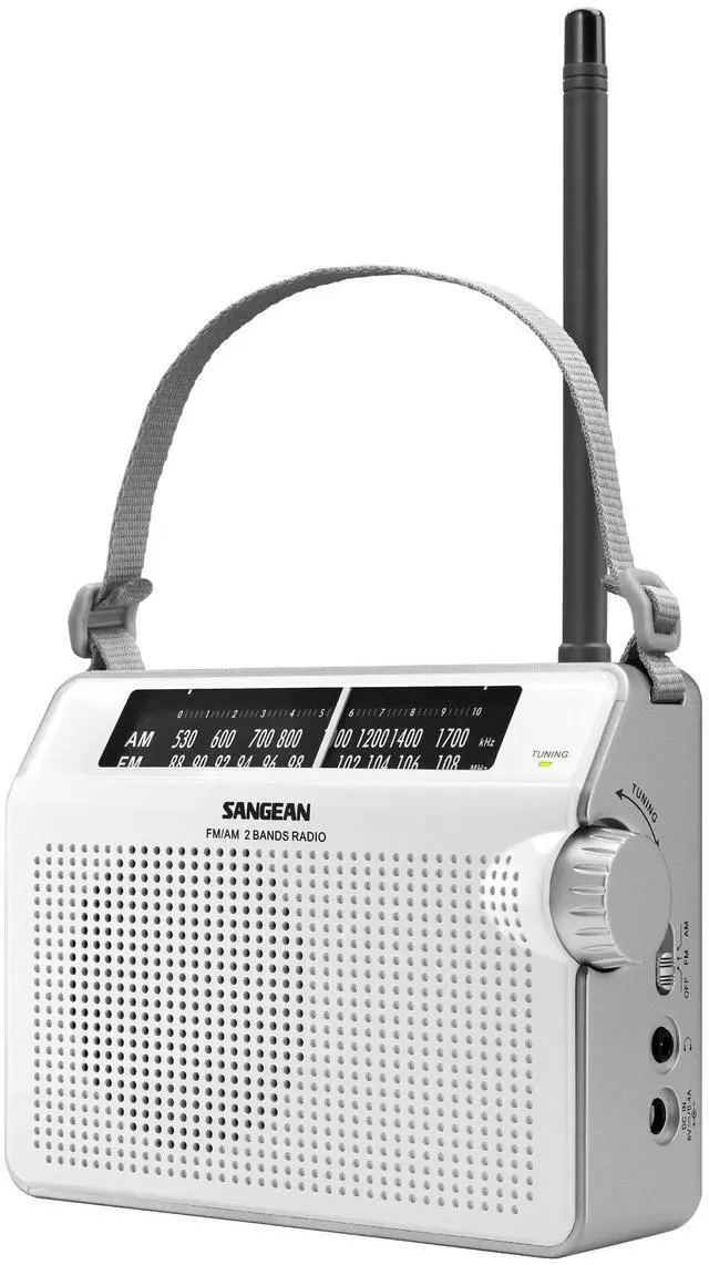 Main image of AM/FM Compact Analog Portable Radio (White)