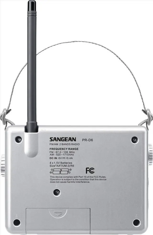 Alt view image 3 of 6 - AM/FM Compact Analog Portable Radio (White)