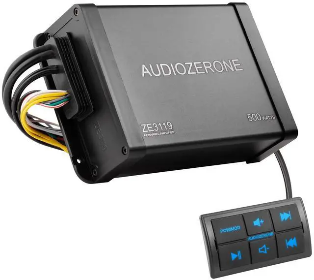 Main image of Marine Bluetooth Amplifier car Audio System Waterproof Multi-Function Remote Class D Amp ATV UTV Amp 4 Channel Output (Balck)