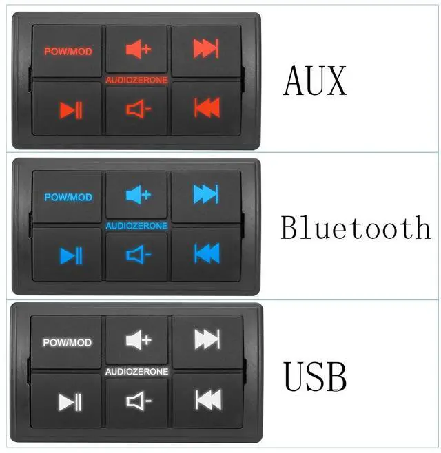 Alt view image 4 of 4 - Marine Bluetooth Amplifier car Audio System Waterproof Multi-Function Remote Class D Amp ATV UTV Amp 4 Channel Output (Balck)