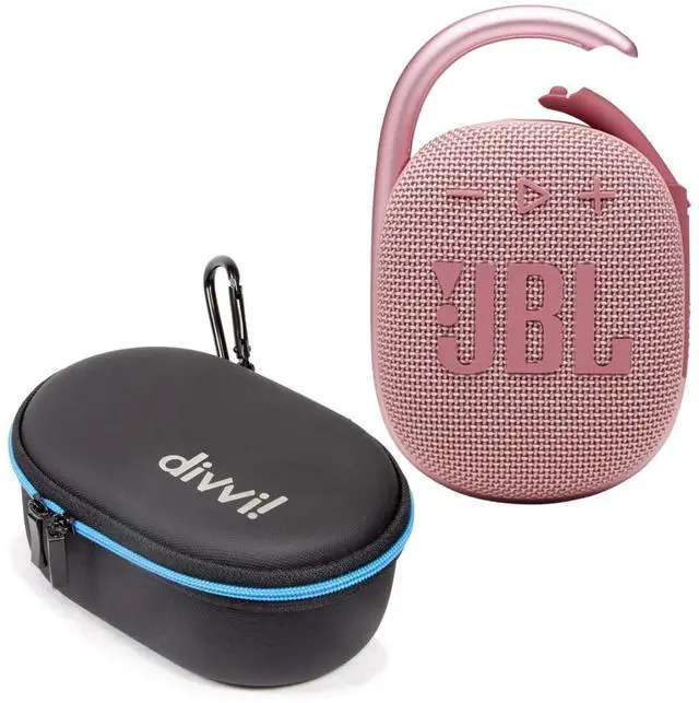 Main image of Clip 4 Portable Bluetooth Speaker (Pink) + Bundle with divvi! Protective Hardshell Case (Black)