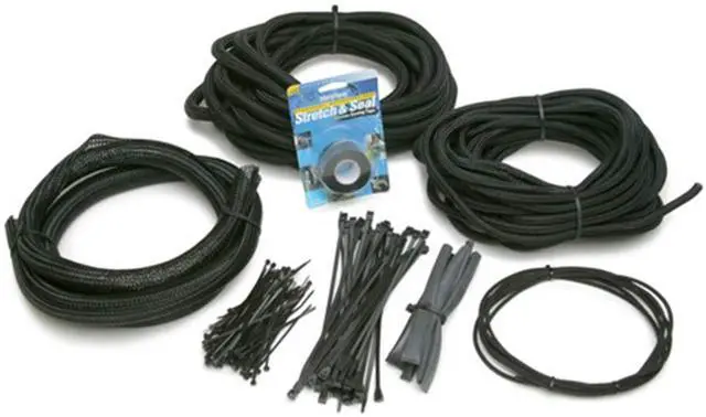 Main image of Performance 70921 PowerBraid Split Braided Sleeving Fuel Injection Kit Black