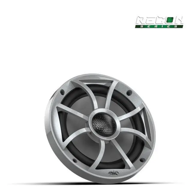 Alt view image 2 of 4 - Recon 6-S RGB | High Output Component Style 6.5" Marine Coaxial Speakers with Silver Grille and RGB Backlighting