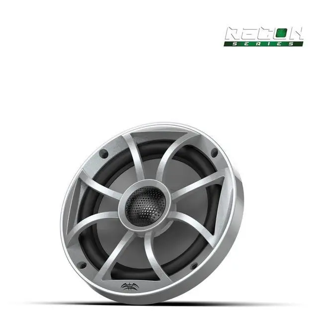 Alt view image 3 of 4 - Recon 6-S RGB | High Output Component Style 6.5" Marine Coaxial Speakers with Silver Grille and RGB Backlighting
