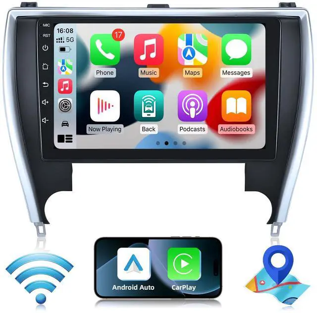 Main image of 64G Car Radio Stereo Replacement for Toyota Camry 2015 2016 2017: Upgrade 5GWiFi 10.2 Inch 1280 * 800 HD Touch Screen Carplay Andriod Auto Bluetooth GPS Navigation FM/EQ 1080P Backup Camera