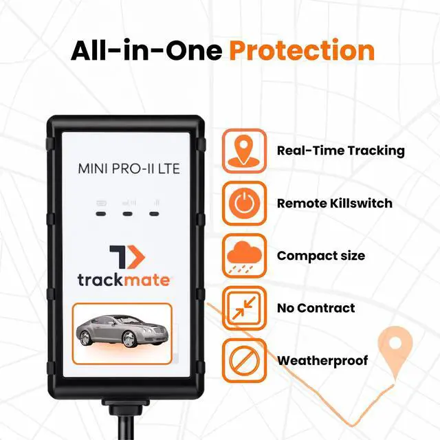 Alt view image 3 of 4 - Mini PRO II LTE 4G GPS Tracker for Vehicles, Motorcycles, Trucks, Trailers, w/Remote Killswitch, Real-Time Tracking, Compact Weatherproof Car Tracker, Hardwired, Easy Setup, No Contract