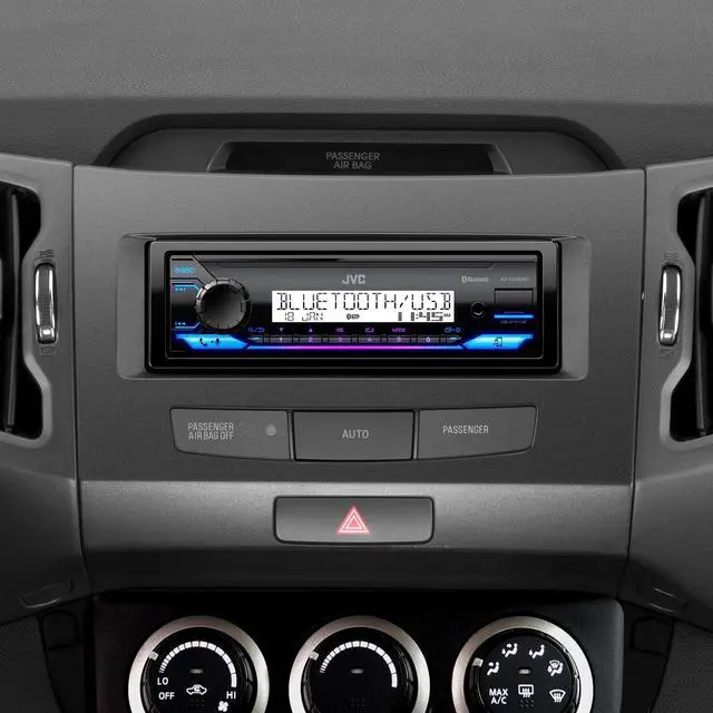 Alt view image 3 of 4 - KD-SX38MBT Car Stereo with Bluetooth, 4-Ch Marine Radio Receiver, AM/FM Single Din Radio, Aux-in, USB, Streaming, RGB Illumination, Use as in-Dash ATV, Truck Radio or Boat Stereo