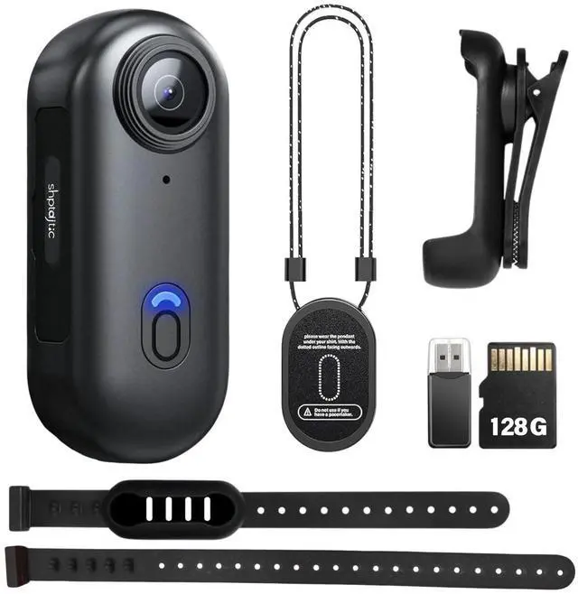 Main image of 128G 4K Body Camera, Thumb Size Cam,Wearable Camera with 360°Rotatable Clip & Magnetic Clip,120 Minutes for Recording,Take for Lecture, Traveling,Pet Walking,Outdoors Activities (4k-B-128G)
