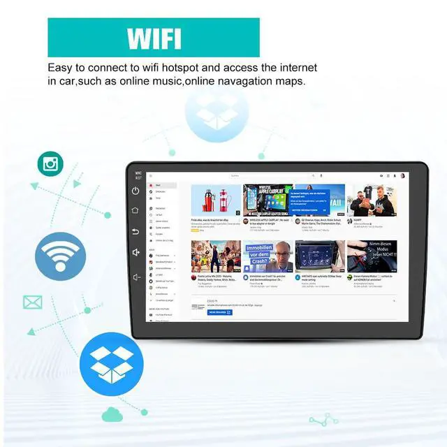 Alt view image 4 of 4 - 5G WiFi Car Radio Stereo for Chevy Silverado 2007-2013 GMC Sierra Yukon Android 13 Replacement Upgrade Stereo with CarPlay Android Auto