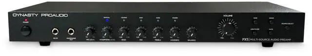 Main image of PX1 Home Audio Stereo Preamplifier with Phono RIAA, Optical & RCA Inputs Low Noise Hi-Fi Preamp for Turntable, TV & Power Amplifier Bass/Treble Control, Sub Out