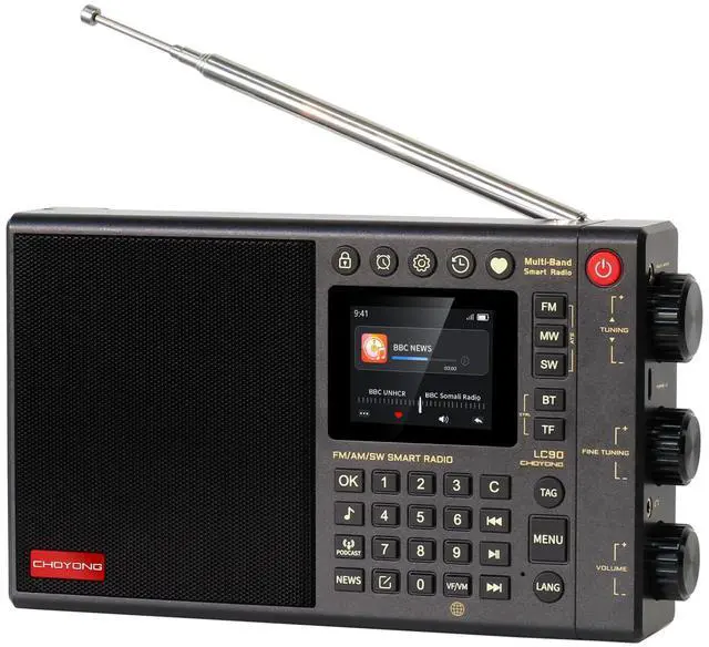 Main image of LC90 Multi-Band Smart Internet Radio Portable AM/FM, Longwave and Shortwave Radio with WiFi/4G, Bluetooth, TF Card,Portable Shortwave Receiver with SSB,choyoung Radio