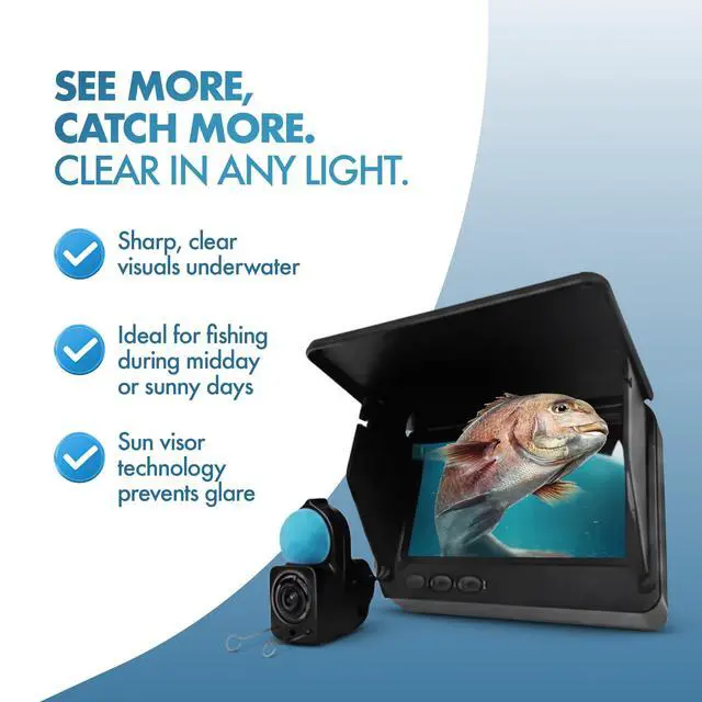 Alt view image 3 of 6 - Underwater Fishing Camera, Portable Ice Fishing Camera with Monitor, Real Time Fish Viewing for Lakes and Rivers, No WiFi Required