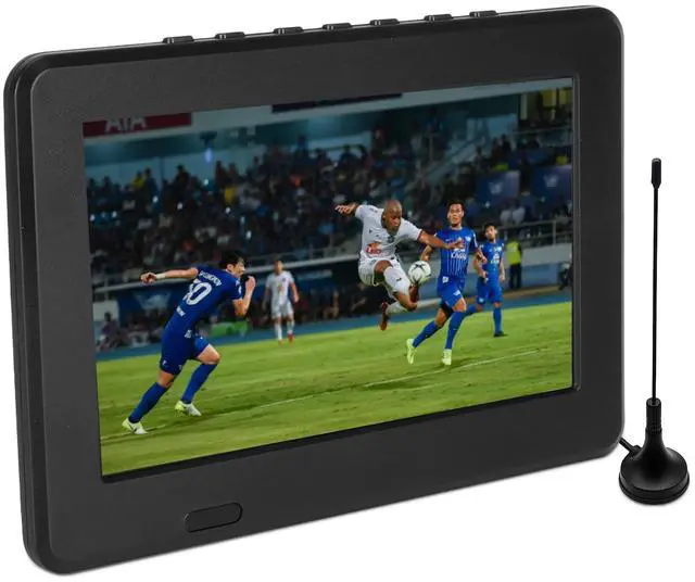 Main image of 7 Inch Portable Widescreen TV, 1080P LED ATSC Analog Television for Car Camping Outdoor Kitchen, Mini Digital TV with 1500mAh Rechargeable Battery USB TF