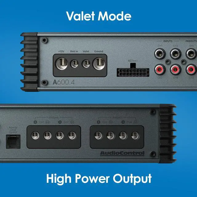 Alt view image 4 of 4 - A600.4 Altitude 600W 4 Channel Amplifier Car Audio, Class D Amplifier with Crossover, EV Compliant Tesla Amp, High/Low Inputs for Use With Factory or Aftermarket Radio, ParaBASS Equalizer
